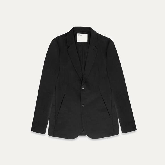 NWT Five Four Nomad Blazer In Navy Blue Casual Nylon Fabric Stretch Snap Front M - Picture 4 of 9